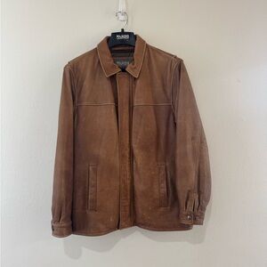 Wilson Thinsulate Quilted Removable Lining  Men's Brown‎ Leather Jacket Sz M